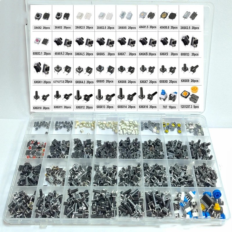620Pcs/Box 32 Models Car Remote Control Key Touch Switches Push Button