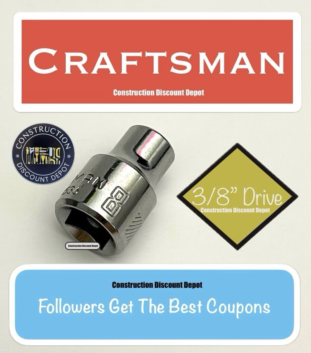 Craftsman 3/8" Drive 6 Point Shallow Standard Metric Socket 7mm 7 MM CMMT43533