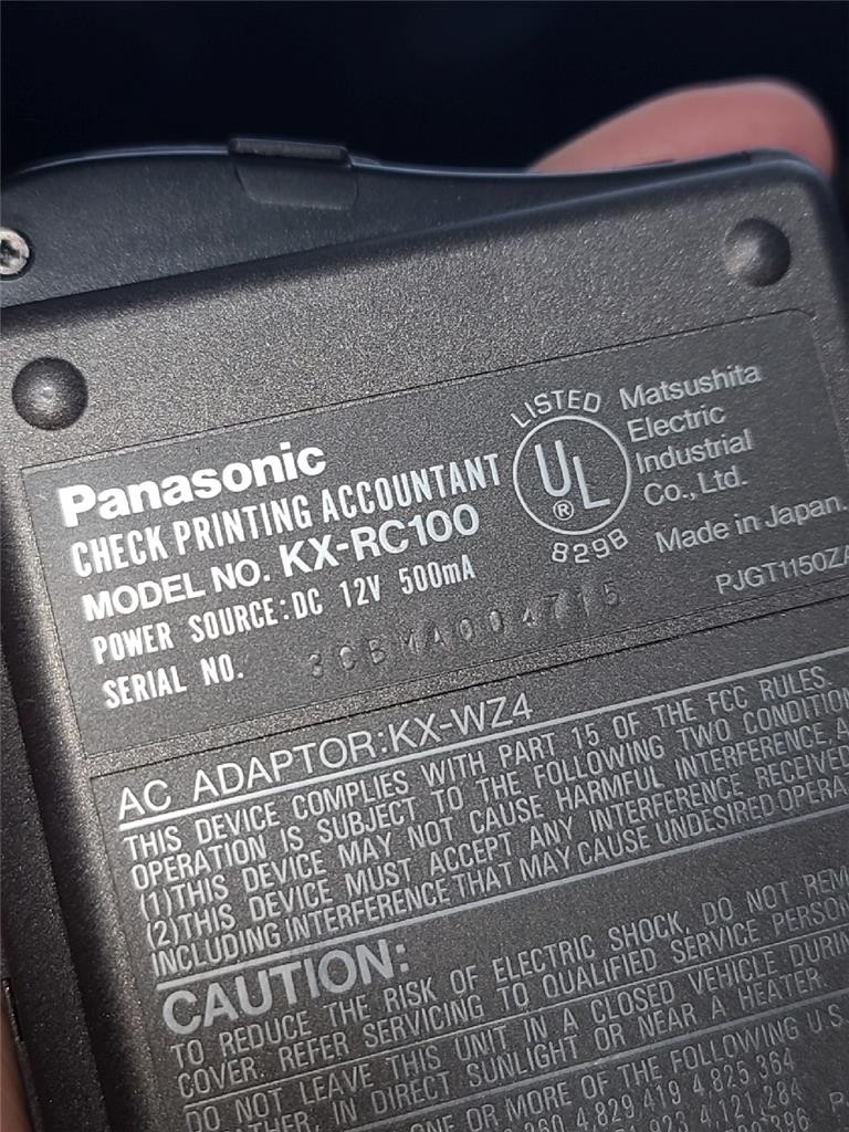 Panasonic CPA Check Printing Accountant Model KX-RC100