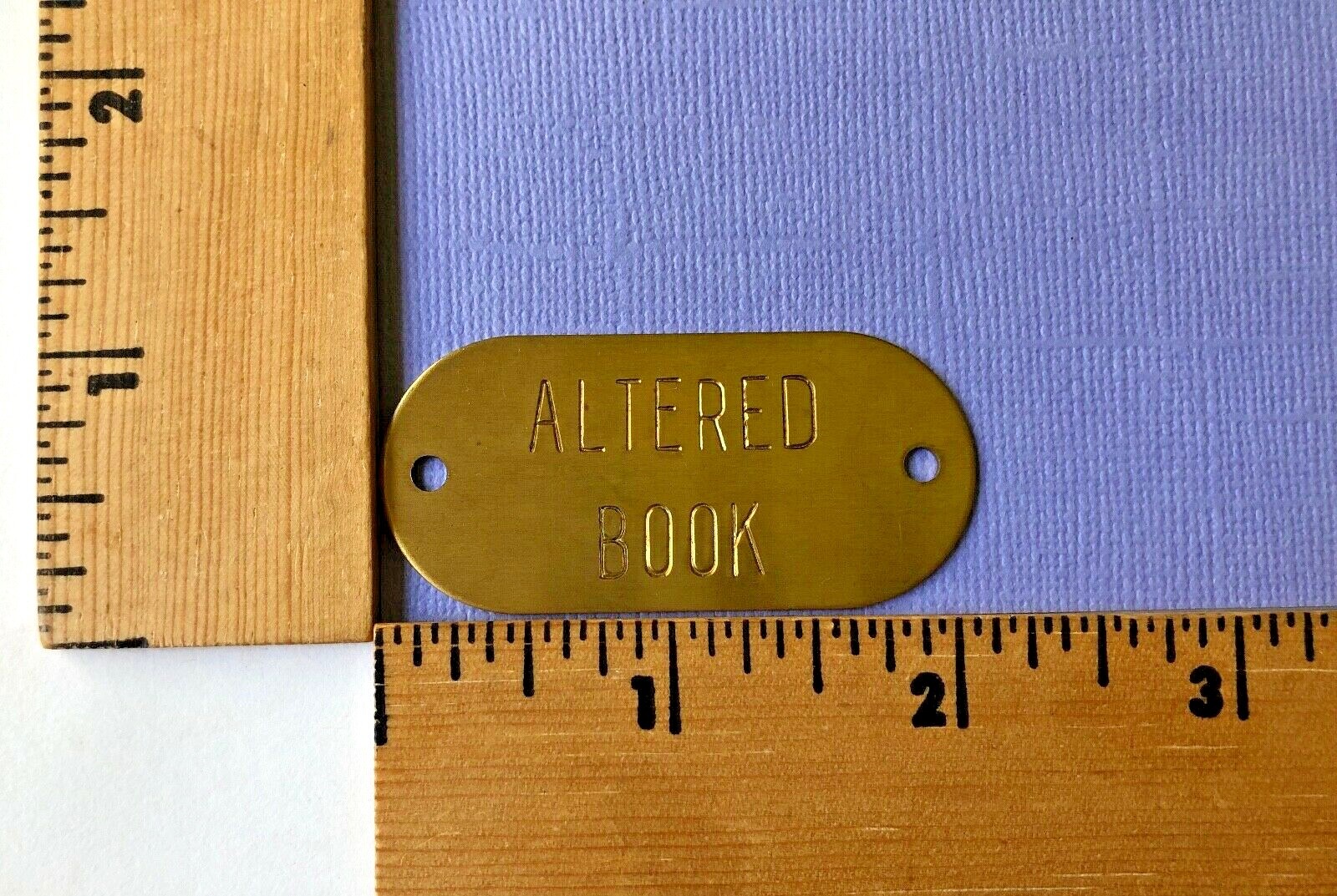 Brass Altered Book tag - shabby decor - steampunk - altered art  - NEW