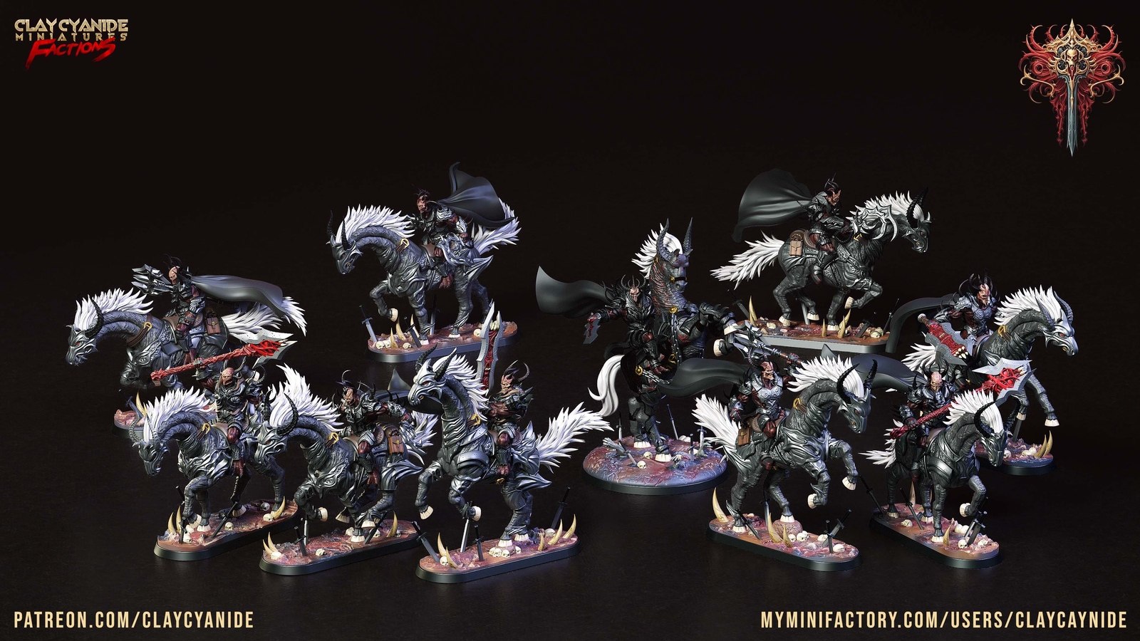 3D Printed Clay Cyanide Faction Dreadblood Ravegers Rendered Images Promo