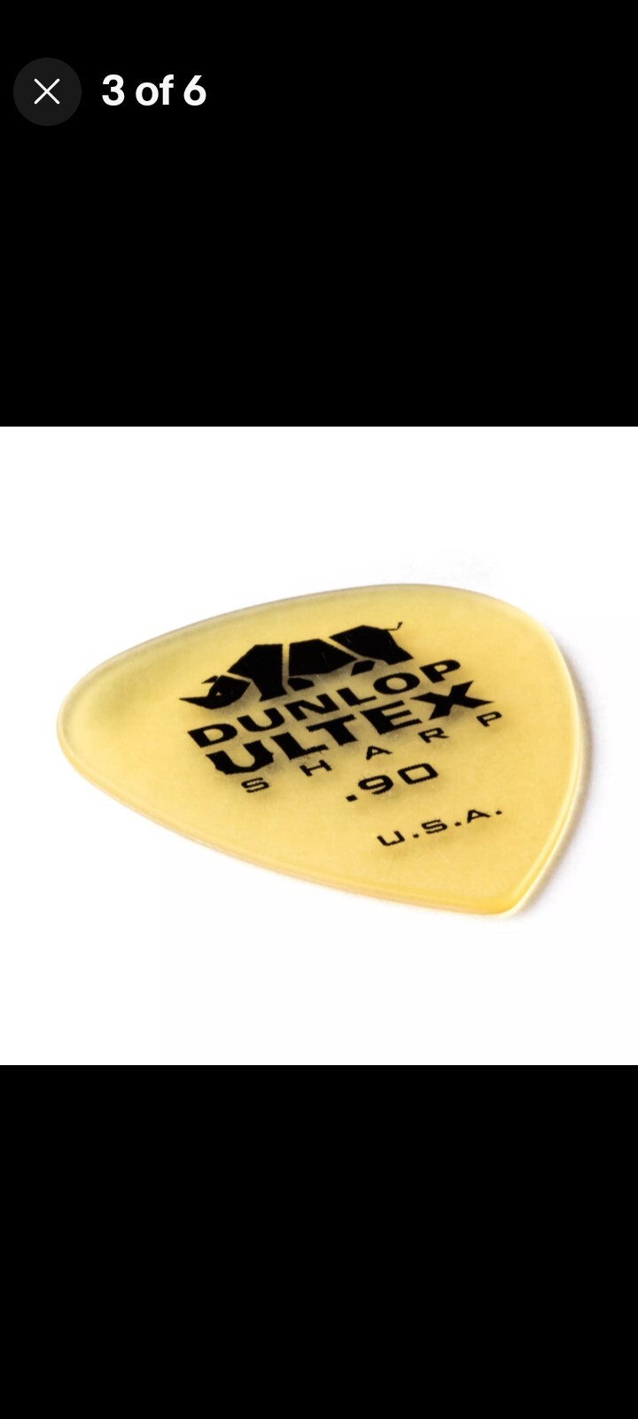 Dunlop Guitar Picks 3 Pack Ultex Sharp .90mm Heavy