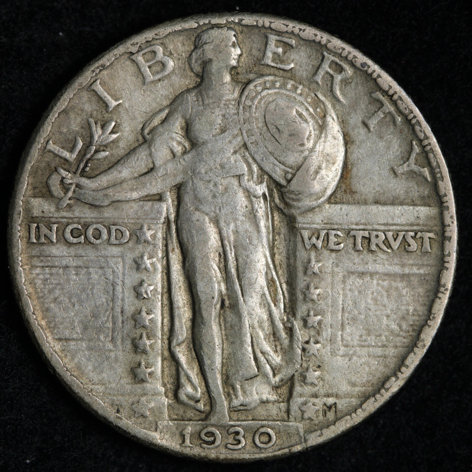 1930 Standing LibertY Silver Quarter AU E267 WCB
