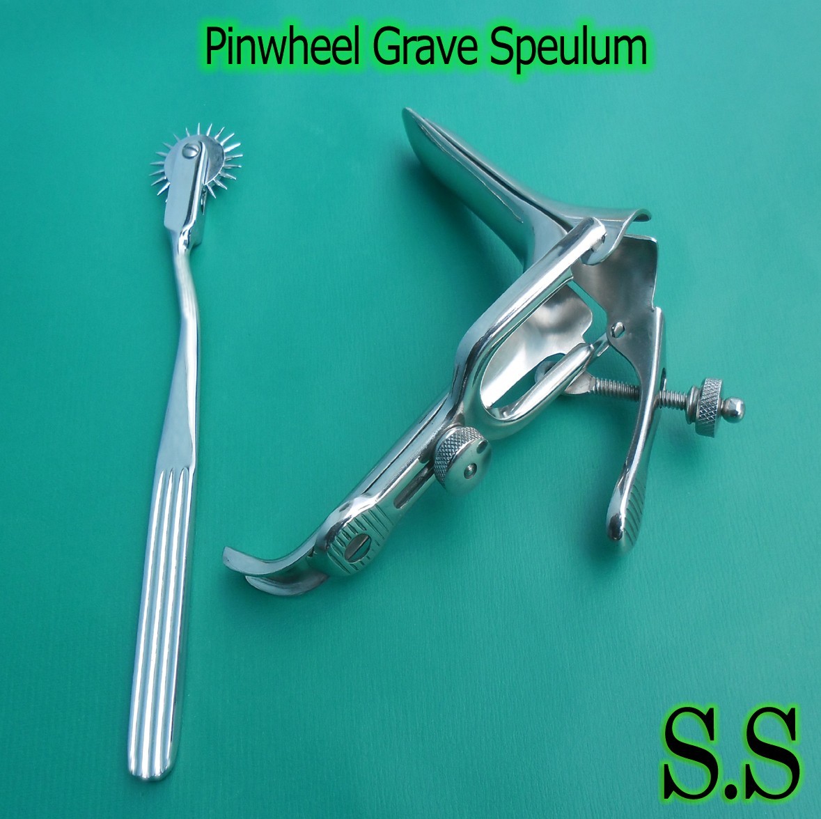 Graves Vaginal Speculum Small & Pin wheel Gynecology Instrument