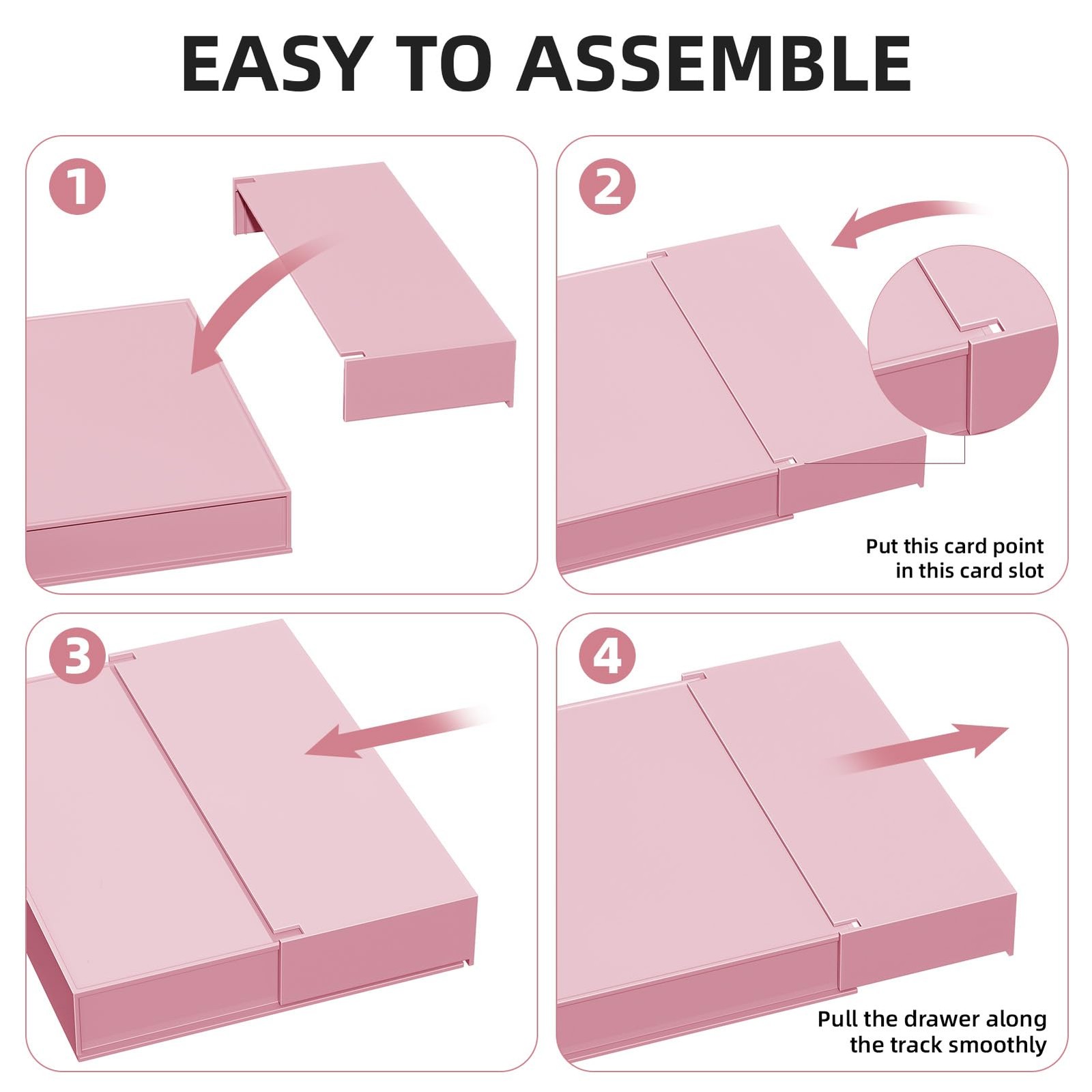Expandable Desk Drawer Organizer, Clear Plastic Drawer Organizer Tray with 10...