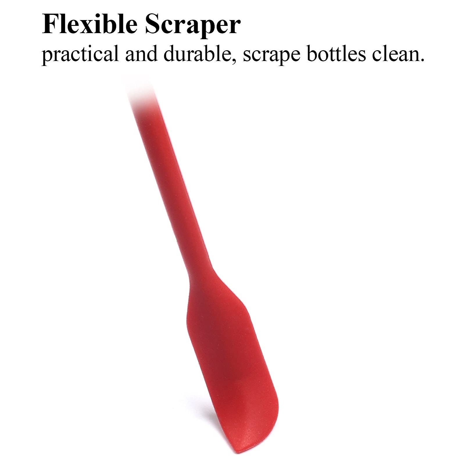 Silicone Spatula Set 4pcs Mini Flexible Scraper Tools for Jar Kitchen Makeu