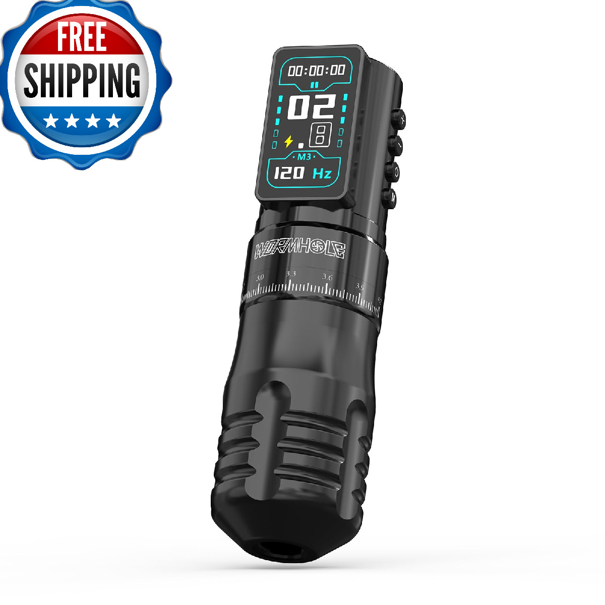 Wormhole Tattoo Wormhole 2300Mah Battery And 7 Adjustable Stroke Tattoo Gun For