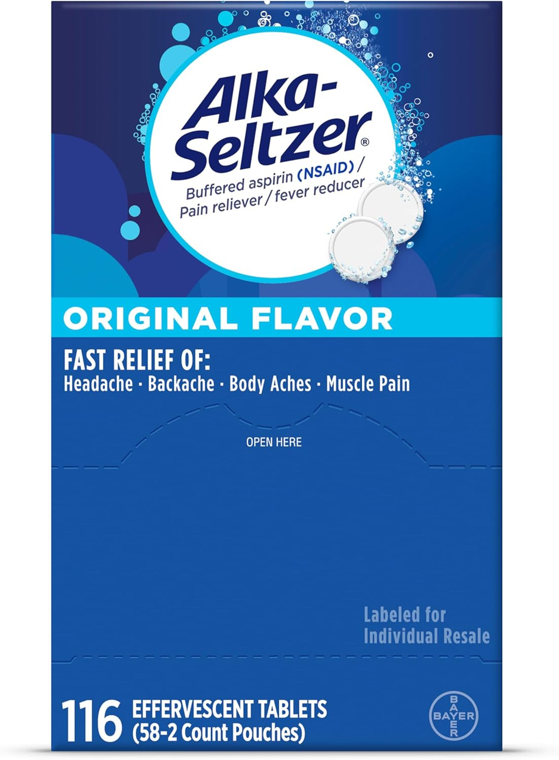 Alka-Seltzer Effervescent Tablets - Original Flavor - 116 Tablets