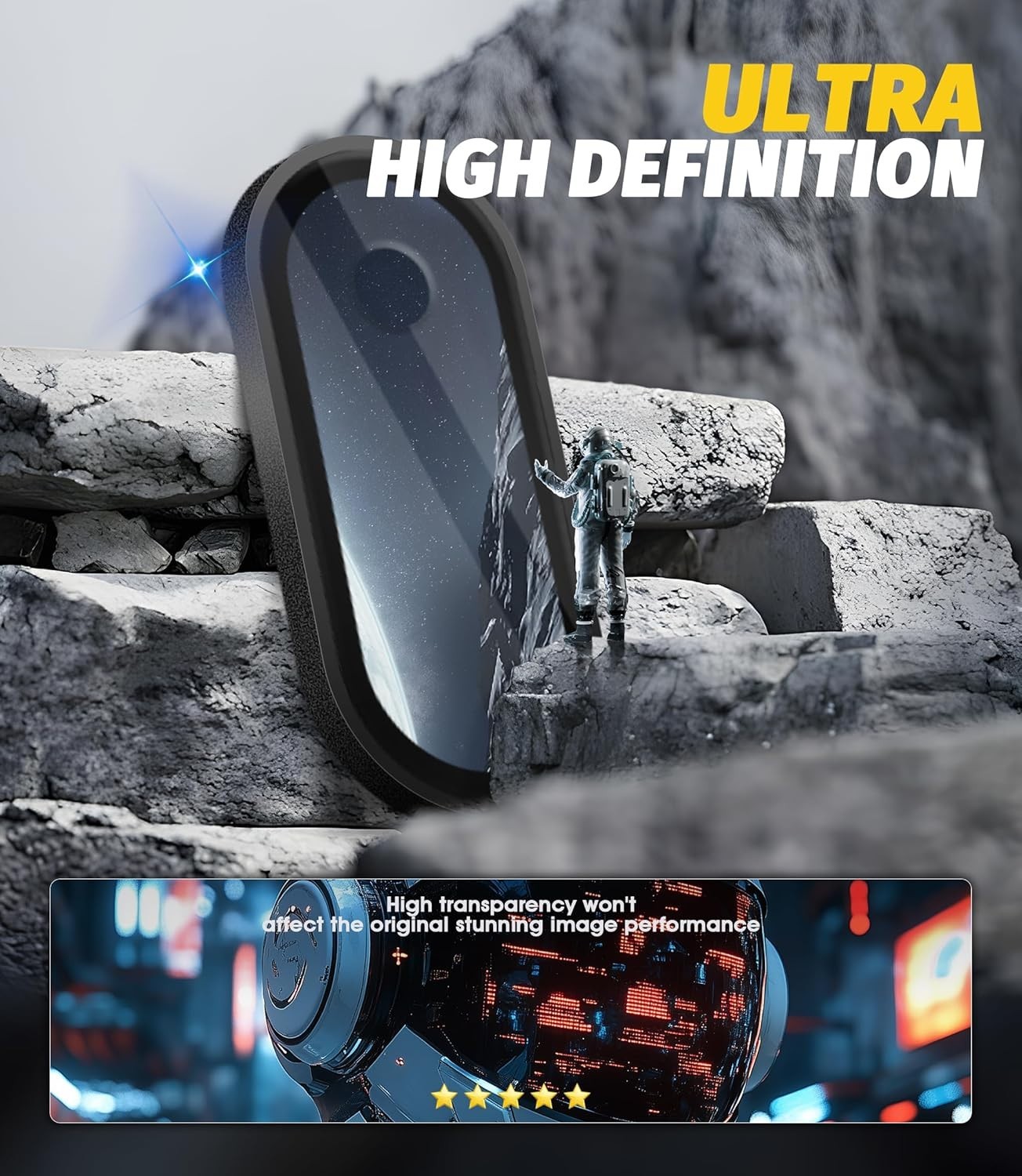 High Definition Camera Lens Protection for Quest 3 - 2 Sets with Cleaning Kit