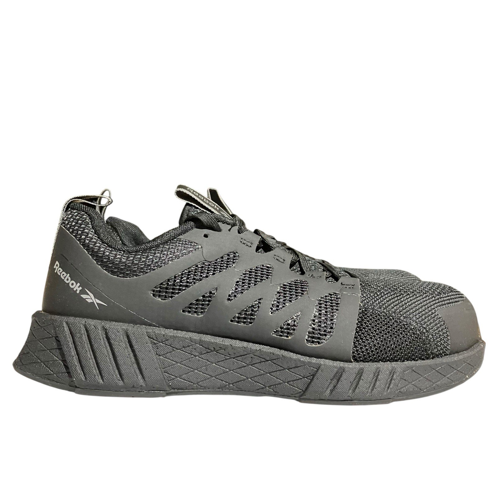 Reebok Shoes WMNS 9.5 Black Fusion Flexweave Safety Toe Work Sneakers RB4317