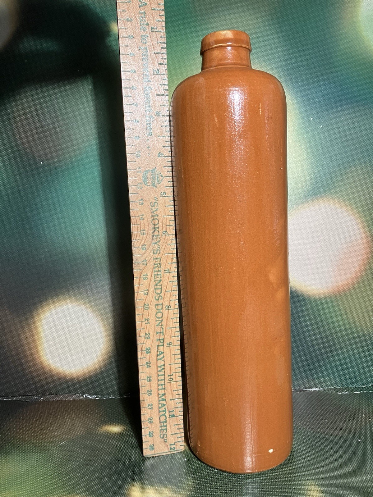Stoneware Bottle Pottery Wine German .7L St. N. 11" brown glazed heavy jug colla