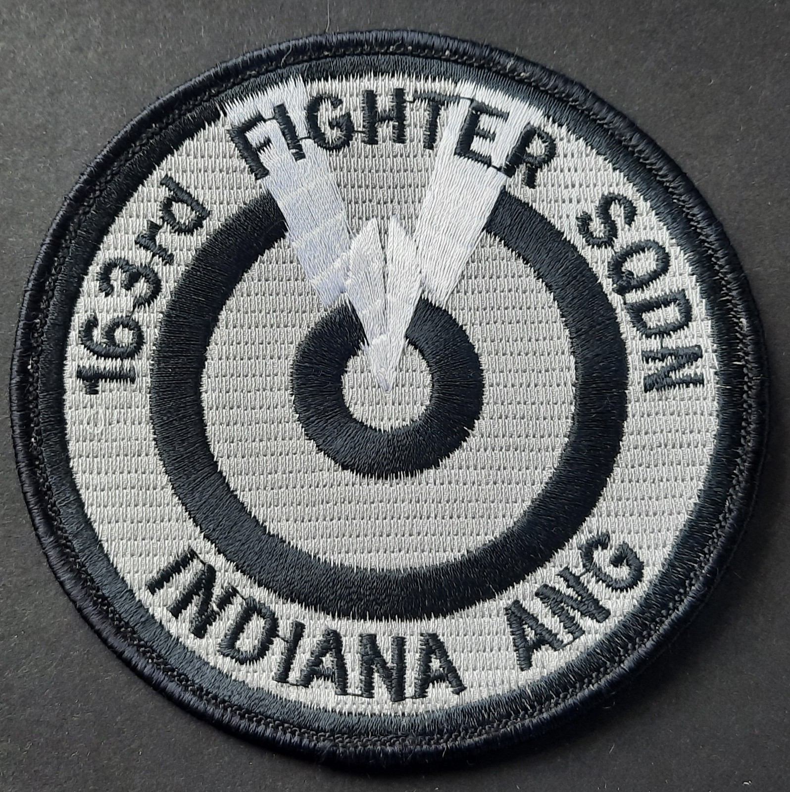 USAF Patch 163 FS Fighter Squadron F-16 Falcon Indiana Air National Guard 1990s