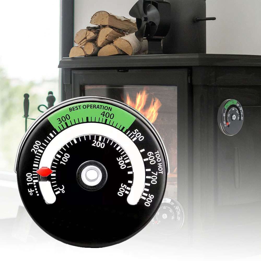 Wood Stove Thermometer Magnetic Stove Pipe Thermometers Stove Temperature Gauge