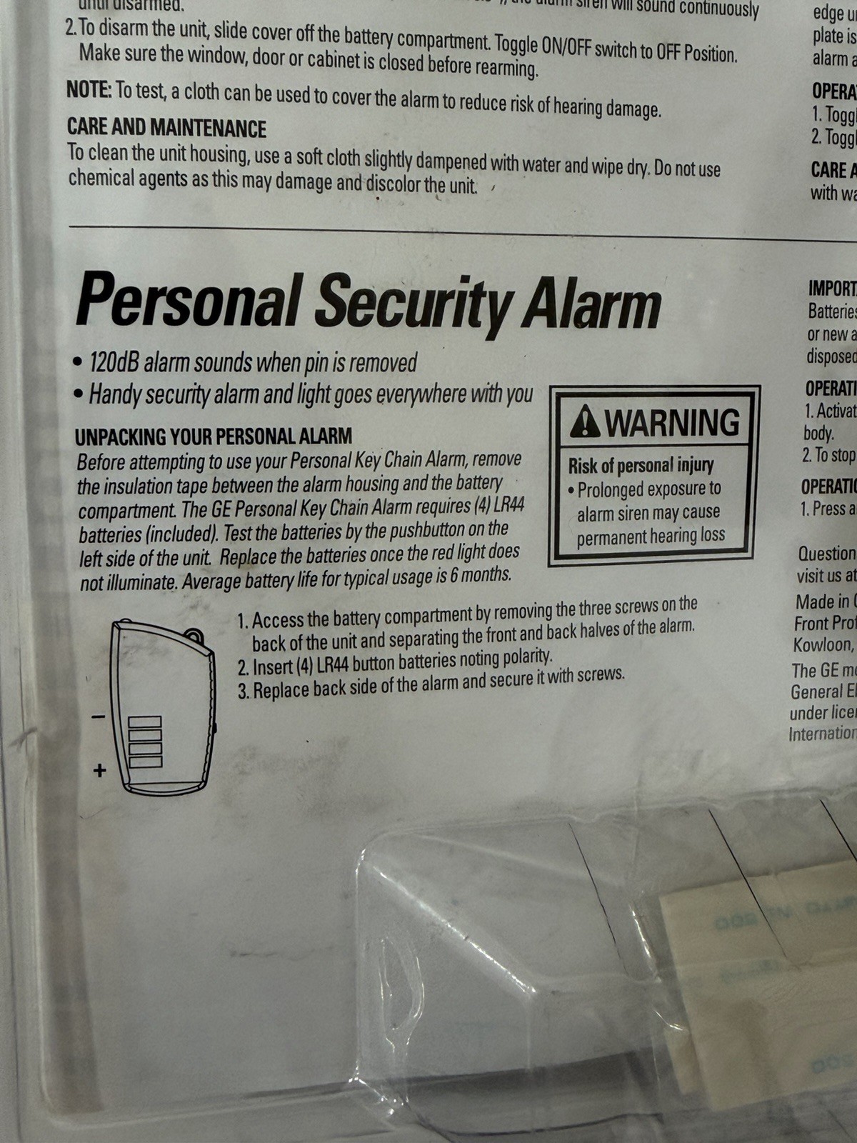 GE Wireless Security Kit Dorm Room Protection 3-Piece Door Stop Window Alarms