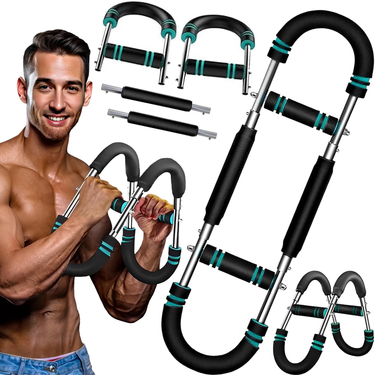 Adjustable Twister Arm Trainer 40-100 lb Chest Shoulder Workout Bar