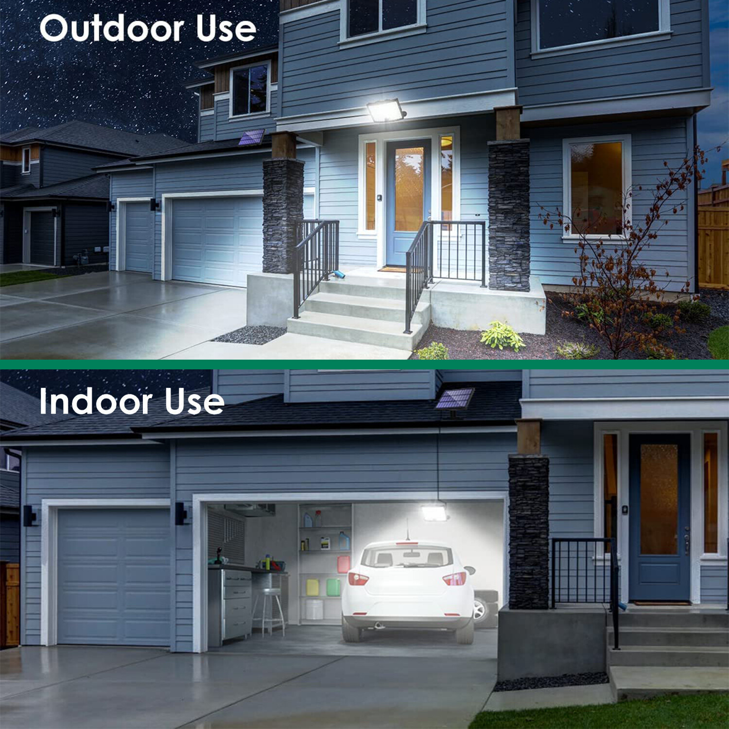 CLAONER 128 LED Solar Security Lights Motion Sensor Outdoor Separate Wall Lamp
