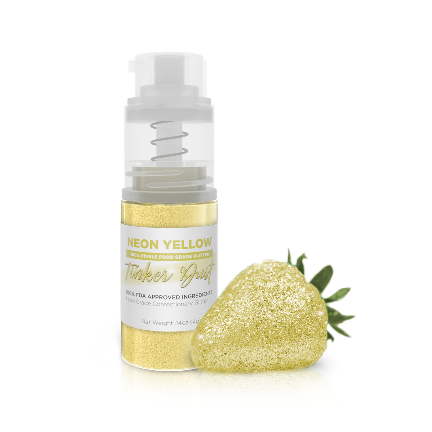Tinker Dust - Neon Yellow (4g 1x Pump) | Edible Glitter for Decorating