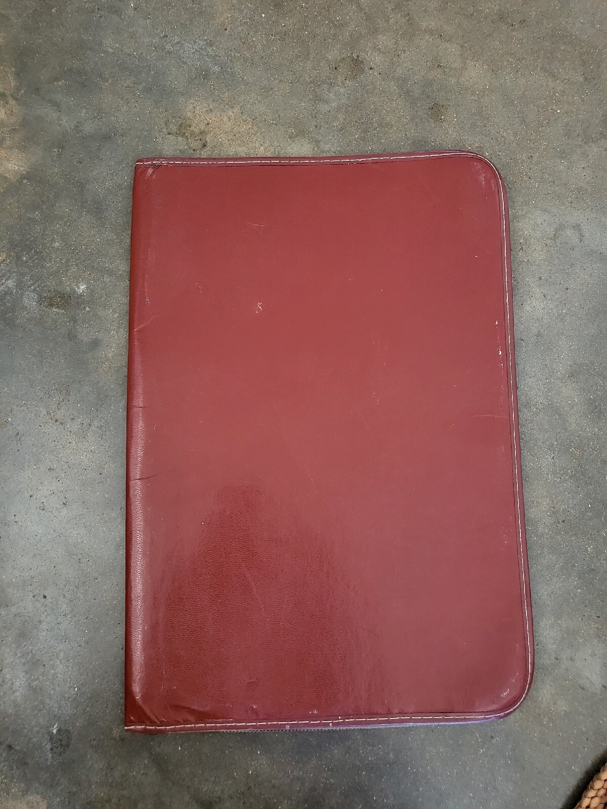 Vintage SWIFT Brand COGNAC BROWN LARGE LEATHER Notepaper Book HOLDER - 16" x 11"