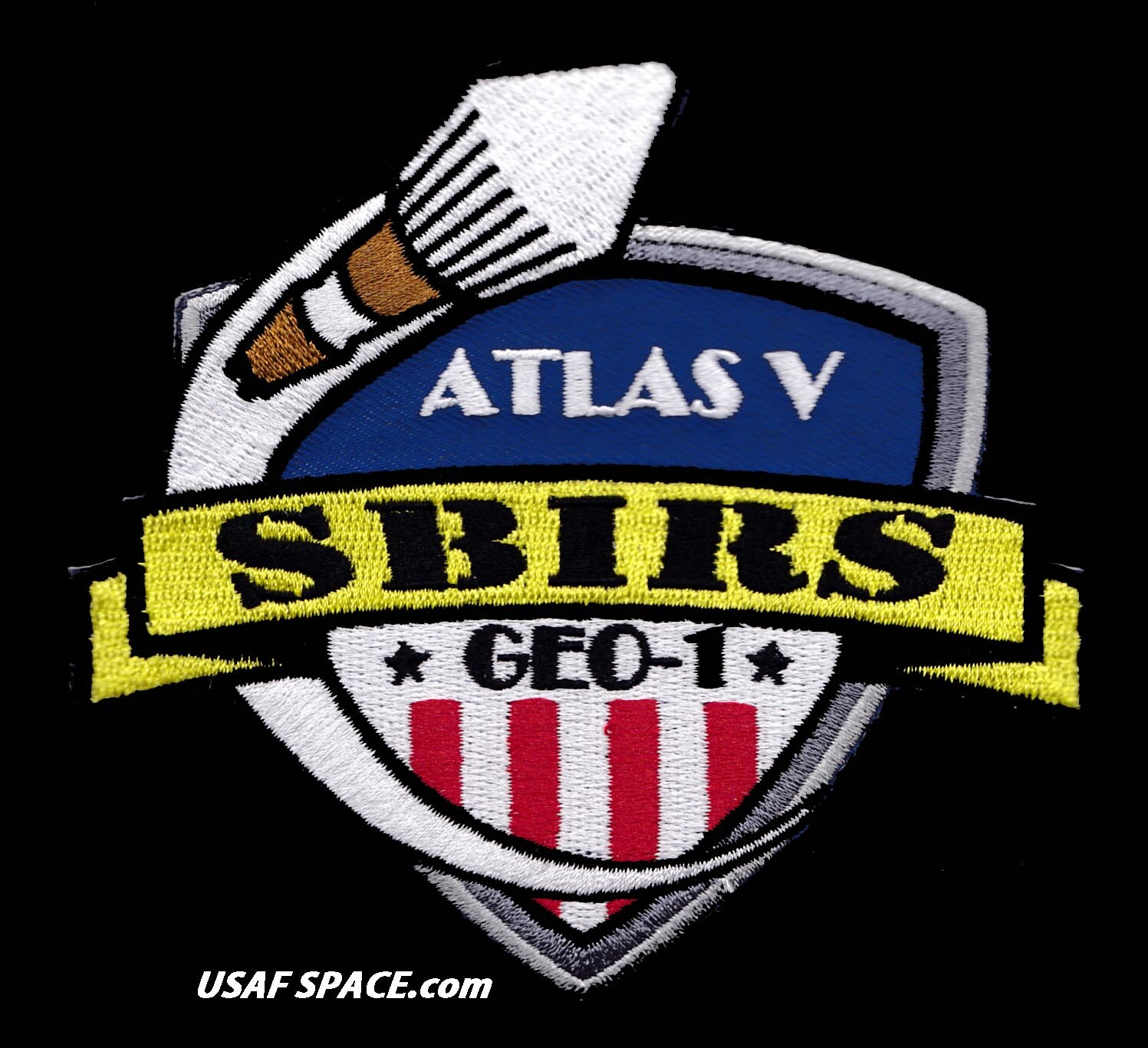 SBIRS GEO 1 - ATLAS V - SPACE BASED INFRARED - USAF DOD SATELLITE Launch PATCH