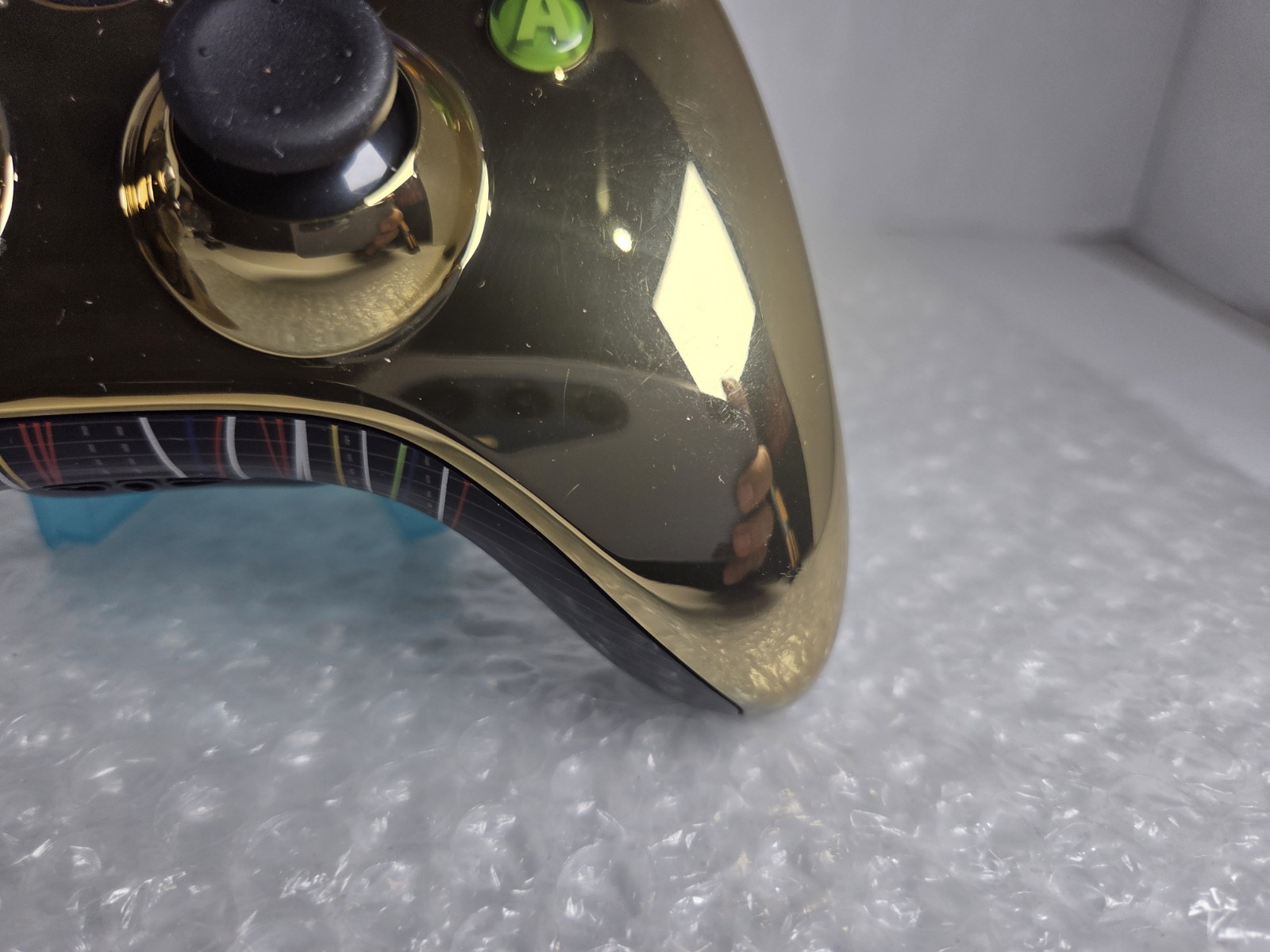 Microsoft Xbox 360 Wireless Controller Chrome Gold elite Tested Clean New Sticks