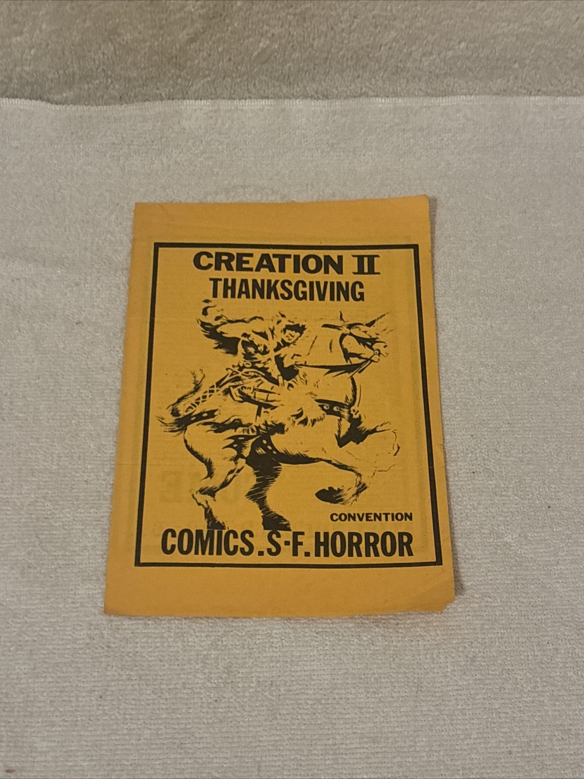 Creation Convention II 1970s NOV Flyer Schedule Comics Sci Fi Horror FREE SHIP