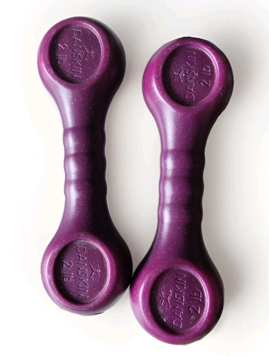 ($5 or BEST OFFER!) Danskin Dumbbell Weights 2lbs each, Purple Set of 2 Fitness