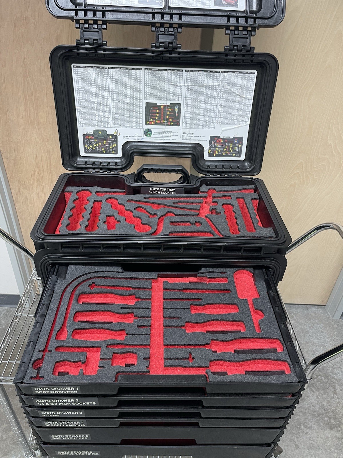 Snap-on Tools GMTK 6 Drawer All-Weather Rolling Tool Box Empty Case Only!