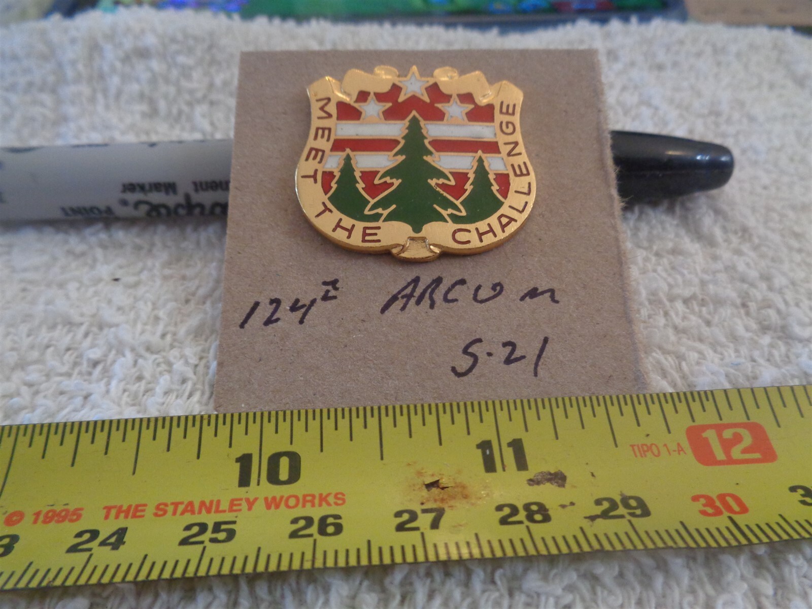 124th Army Reserve Command S-21 Unit Crest, DI, DUI (DRAW#20)