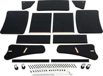 RAB Audio ProRak 12U Rack with Six Adjustable Angles, Top Shelf, and Casters -