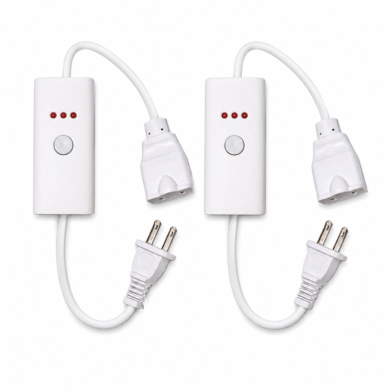 2pack 2 Prong Timer Cord Auto Off Extension Cable 2/4/6/8/12H 60W for Lamps Fan