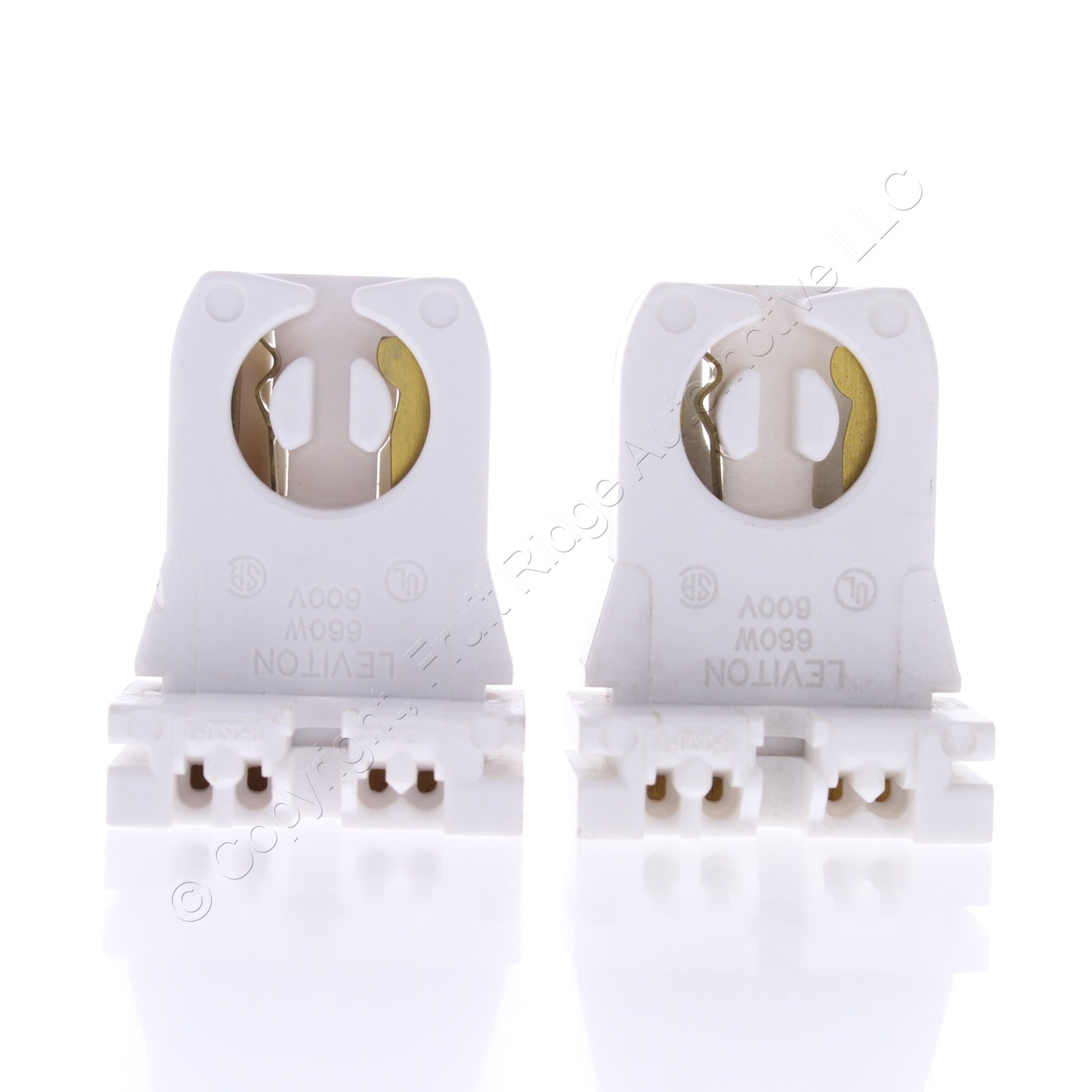 2-Pack Leviton Fluorescent Lamp Holder Light Socket G13 Base T8 T12 Medium 13351