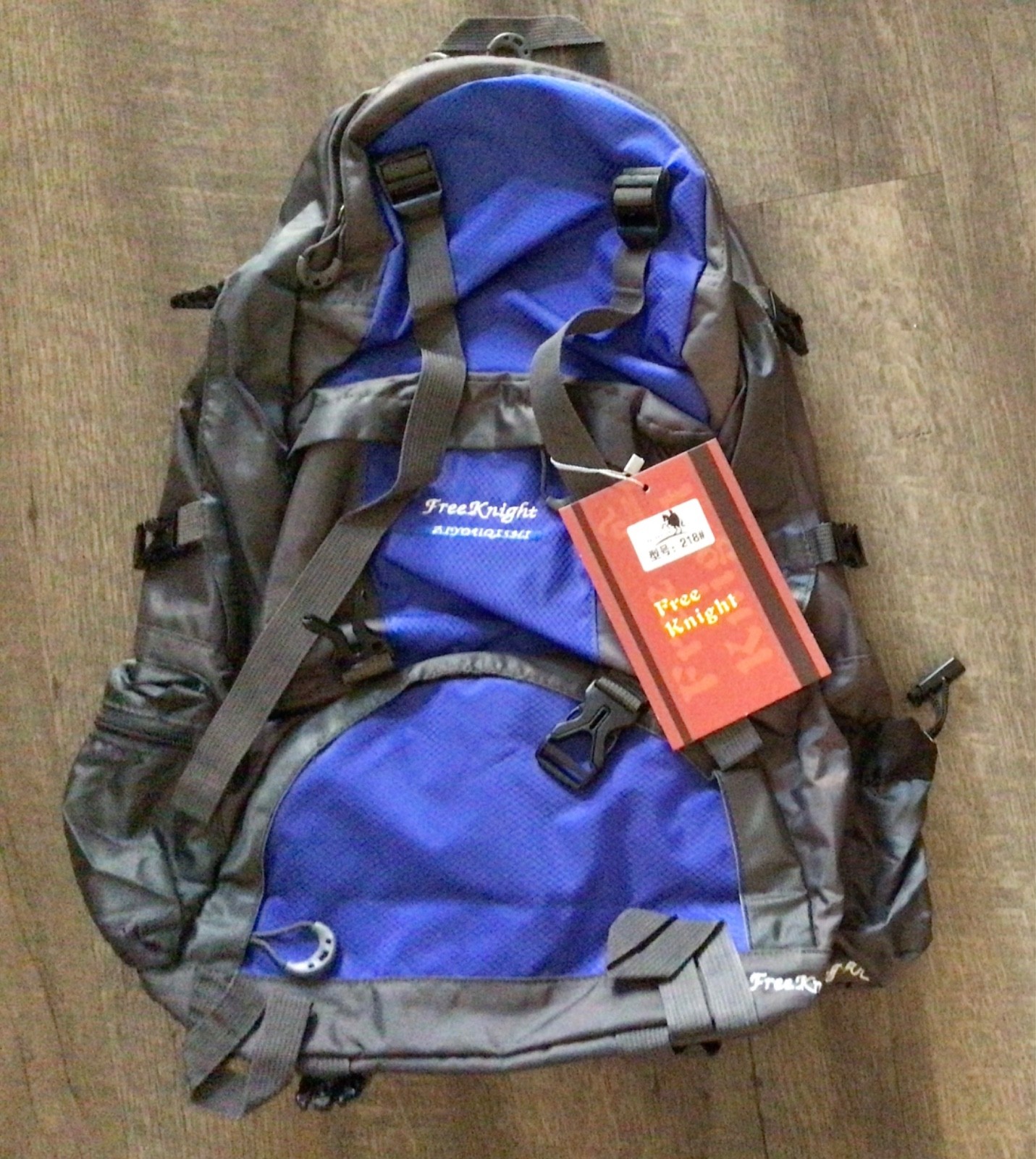 FREE KNIGHT #218 50L Blk/Blue Lightweight Camping WaterProof Backpack