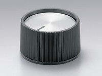 Sato Parts # K-5380-AL, 6.0mm Shaft, 33mm Splined Plastic Knob with Inlay & Line
