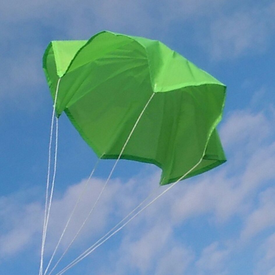 Top Flight Parachute Neon Green 15" Rip Stop Nylon  PAR-15