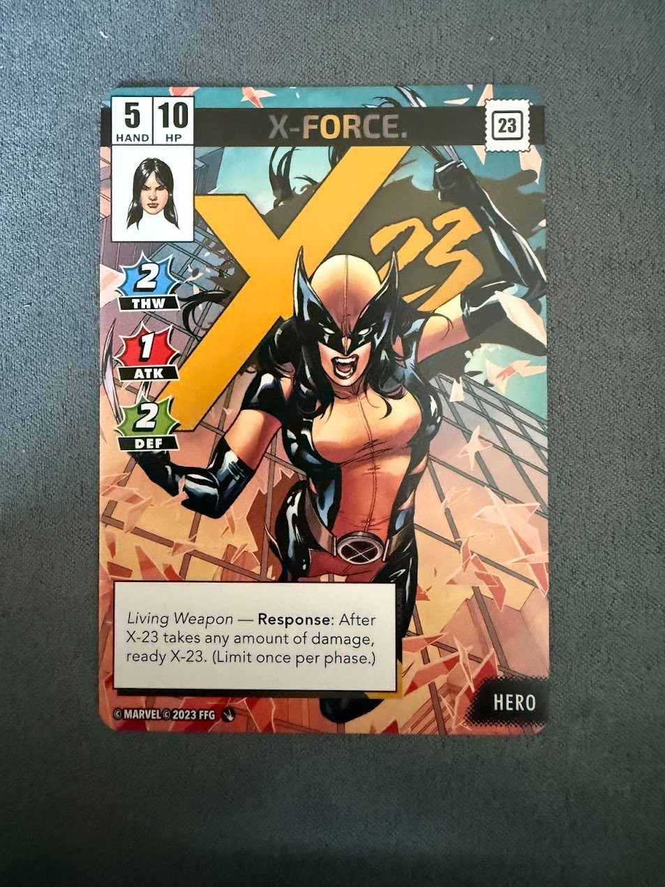 [Marvel Champions LCG] X-23 (Alternate Art) - NeXt Evolution Promo Card - NM