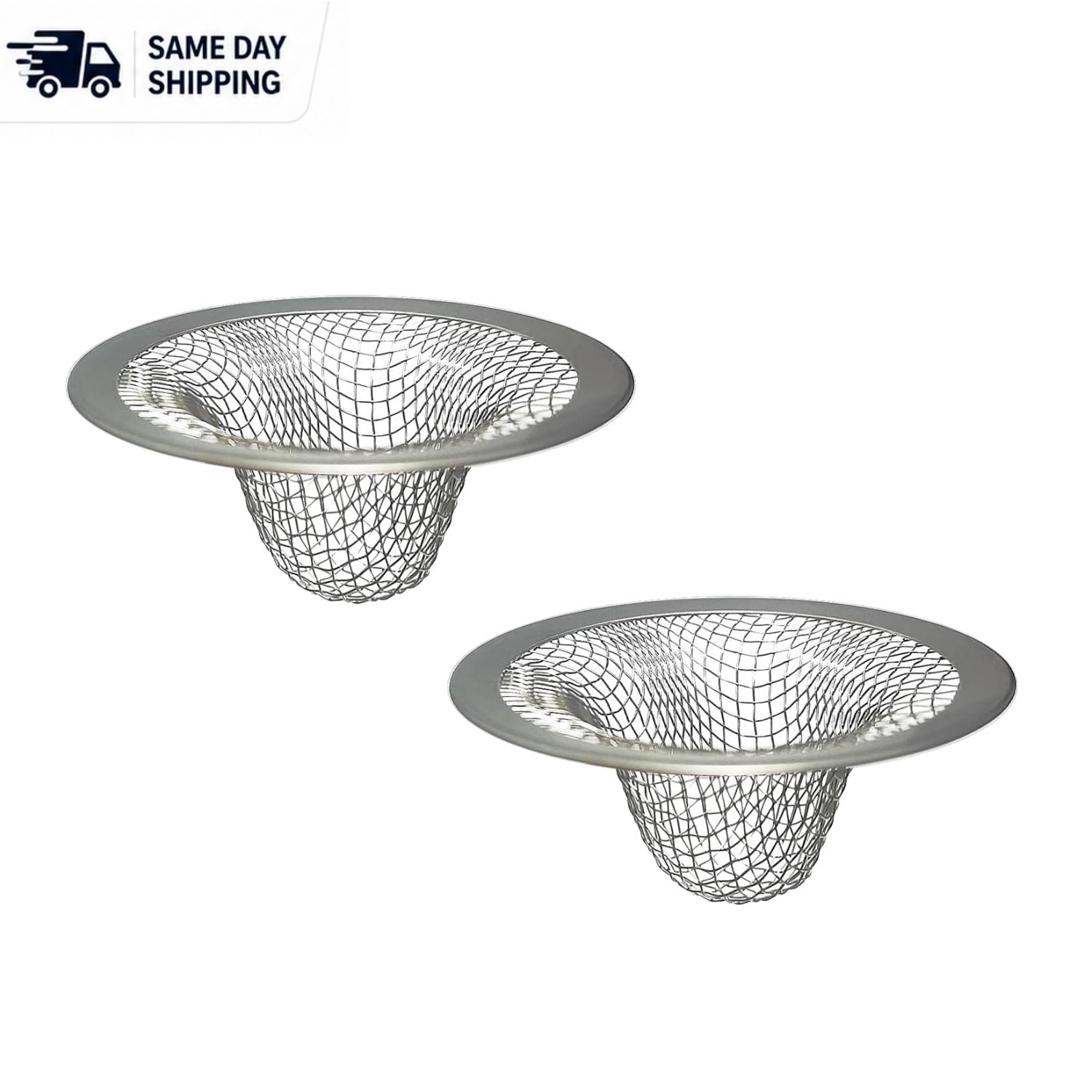 Effortless Drainage Solution - 2PCS 1.0" Stainless Steel Strainers for Bathrooms