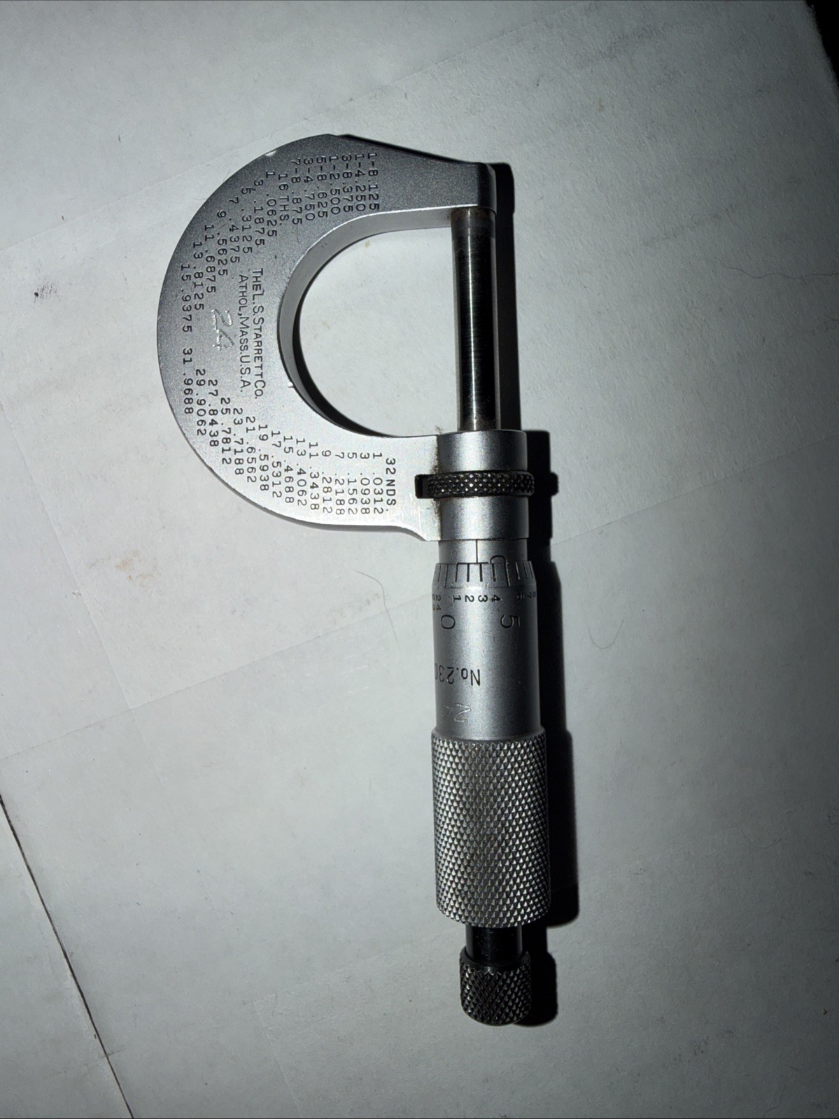 Starrett USA micrometer No. 230M
