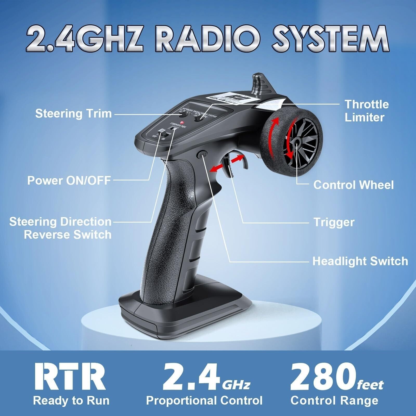 HAIBOXING RC Car 2.4GHz Radio Controller 1/12 Spare Part Transmitter