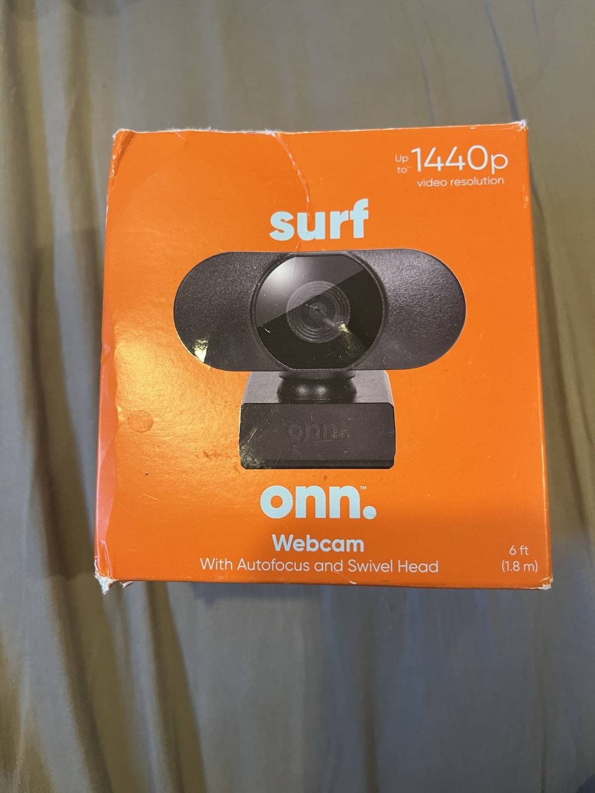Onn Surf 1440P Webcam with Autofocus & Built-In Microphone