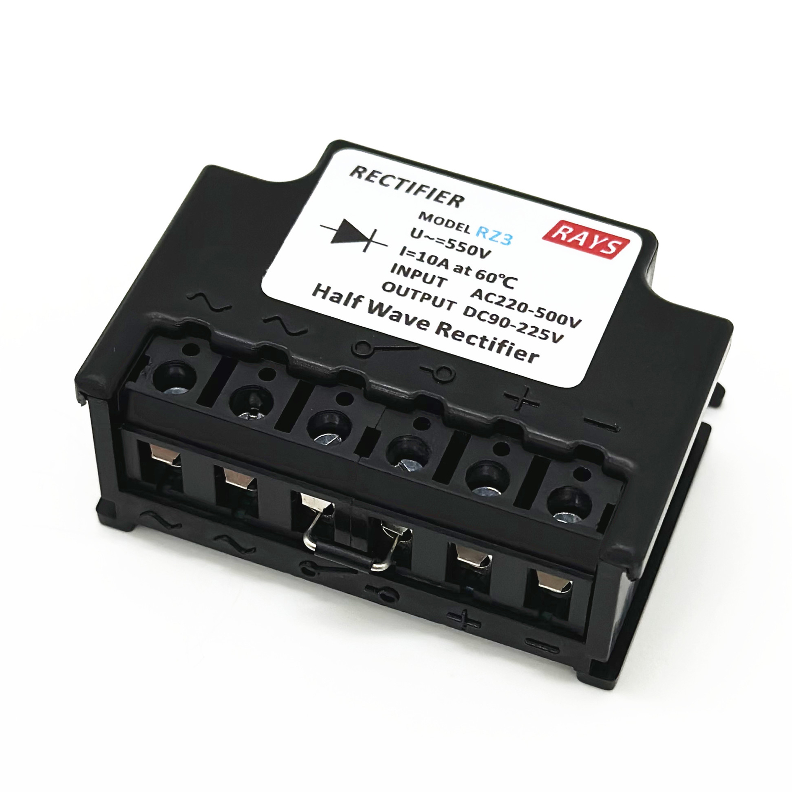RAYS RZ3 Half Wave Rectifier module 550V 200-500VAC 90-225VDC I=10A