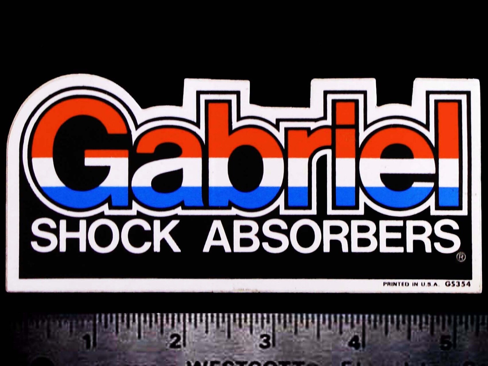 GABRIEL Shock Absorbers - Original Vintage 1960's 70's Racing Decal/Sticker B