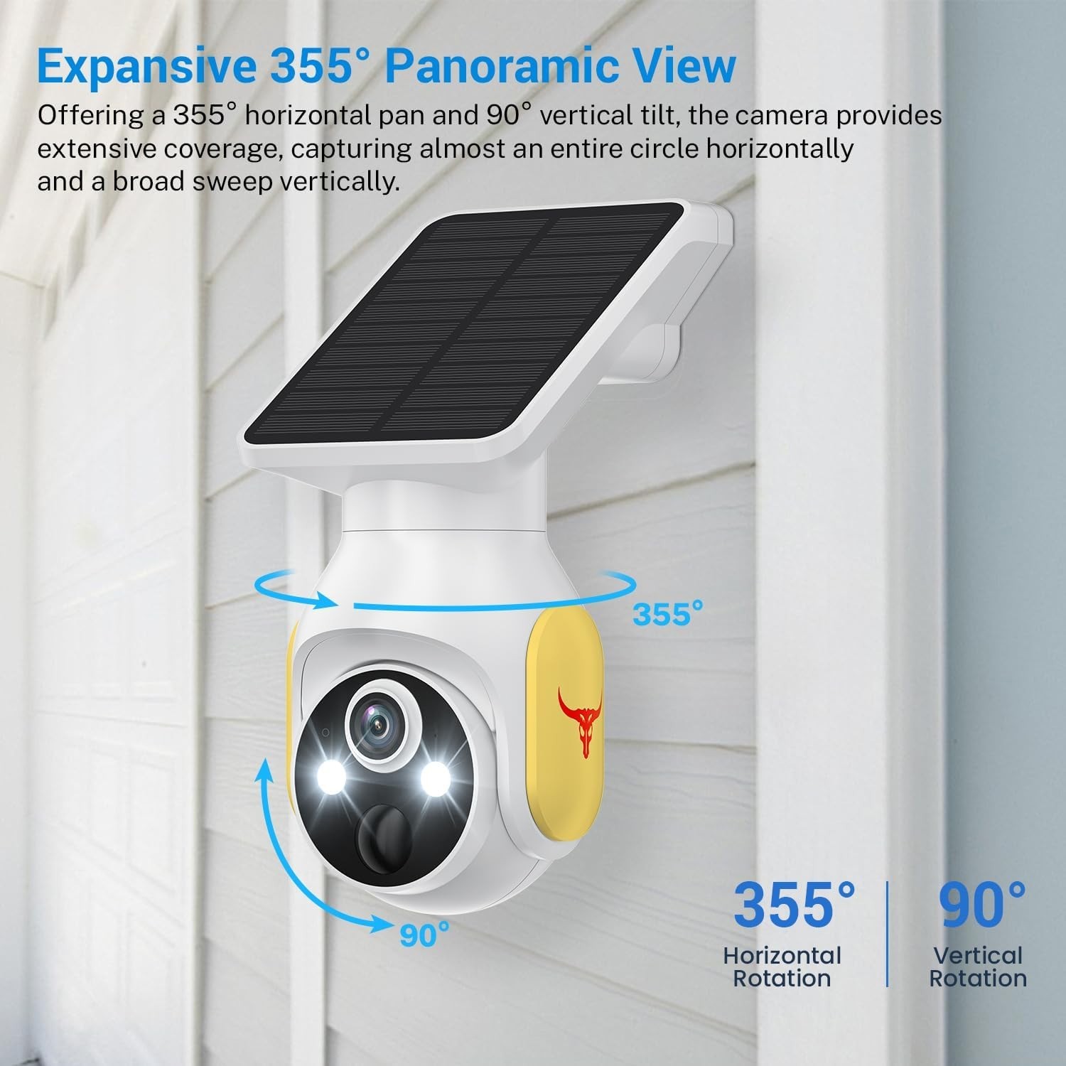 1080p Security Camera Wireless with Solar Panel, AI Human Detection, 2-Way Audio