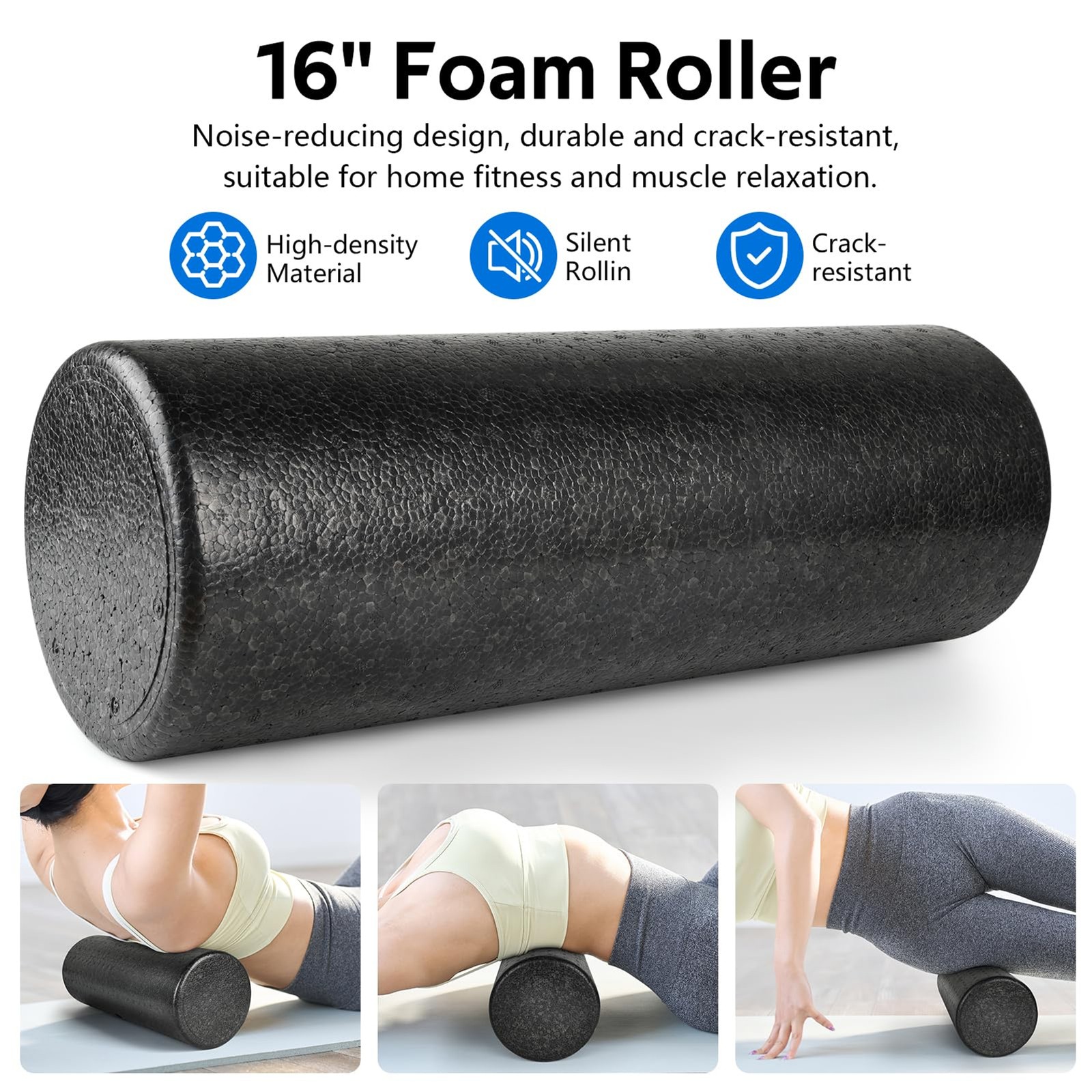 7 in1 Foam Roller Set for Deep Tissue Muscle Massager - High Density Back Roller