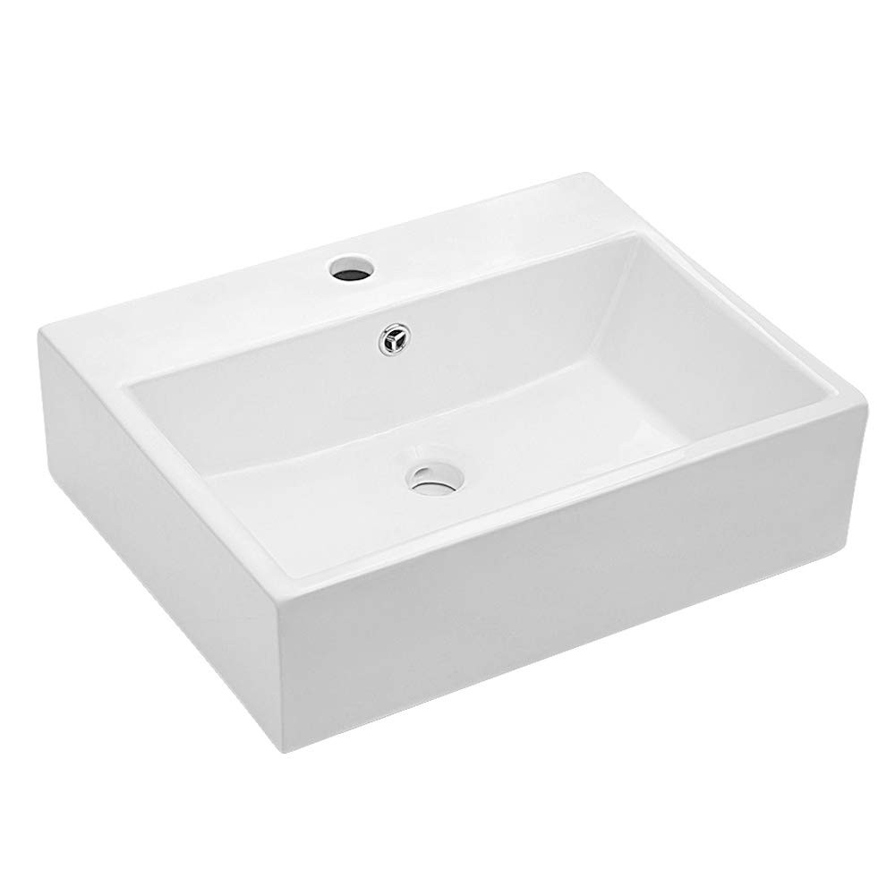 Lordear Wall Mounted Bathroom Sink 21 x16 White Porcelain LMP2018