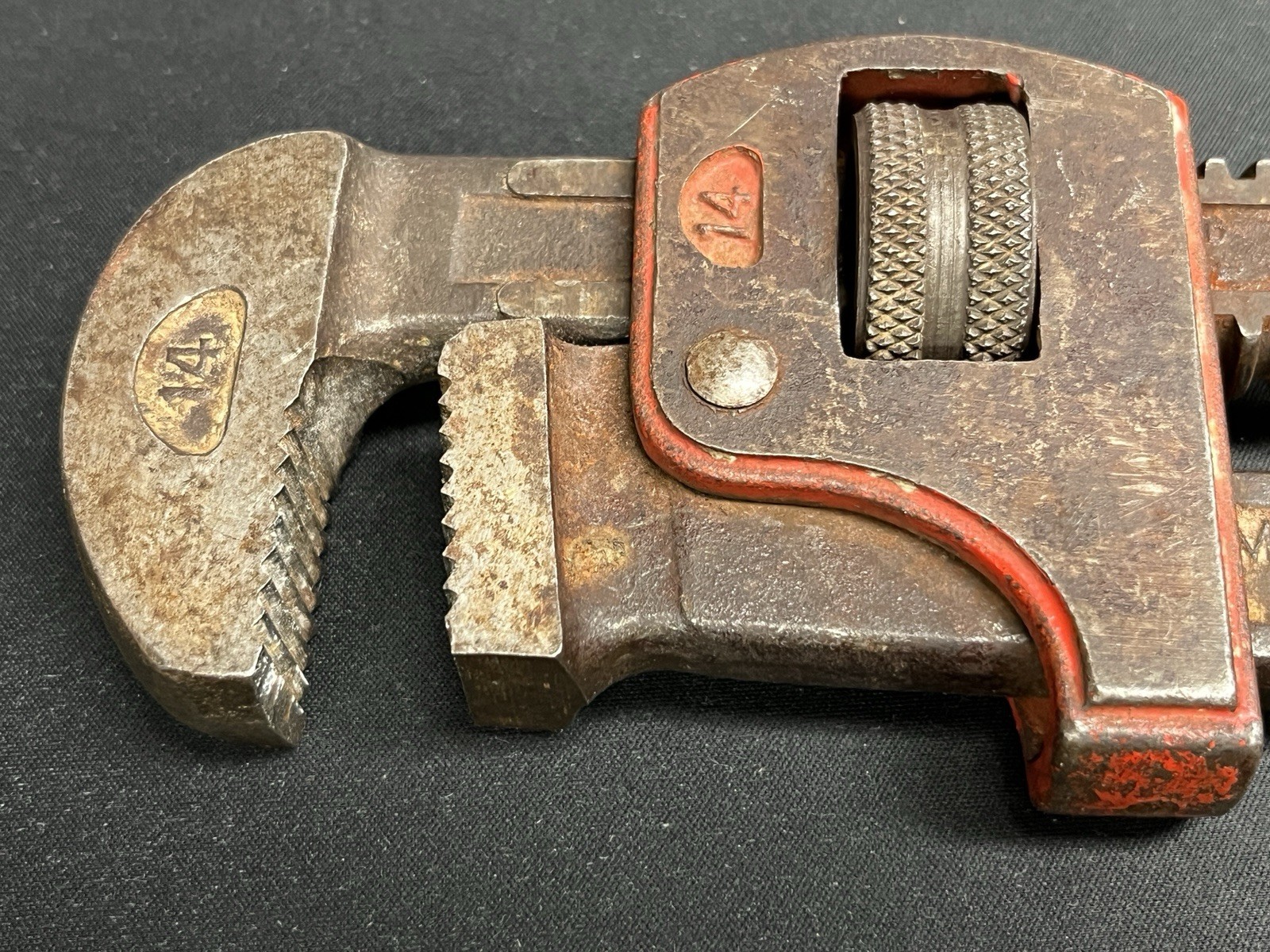 VINTAGE THE RIDGE TOOL CO. IMPROVED STILLSON #14 PIPE/MONKEY WRENCH
