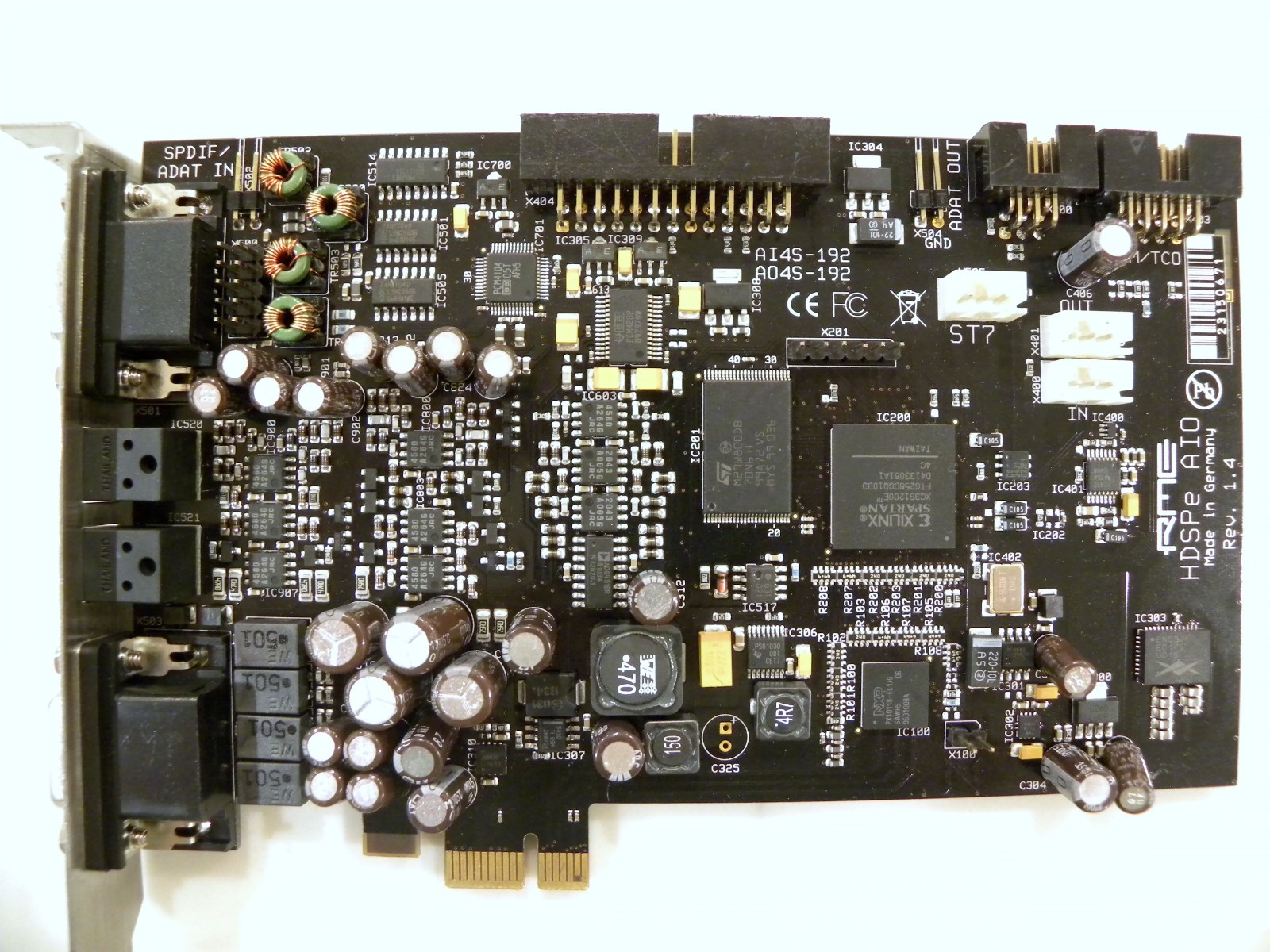 RME HDSPe AIO Multi-Format PCI-E S/PDIF 3.5mm I/O Rev 1.2 Audio Interface Card