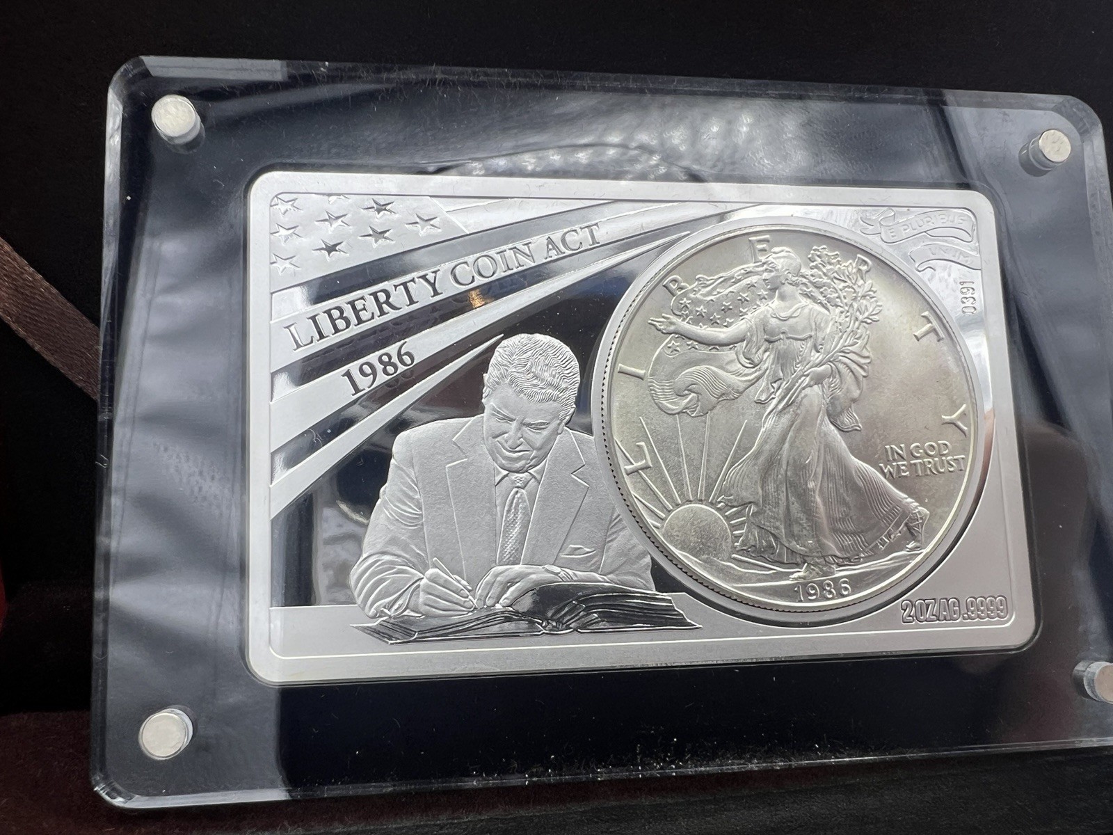 Liberty Coin Act 2018 3 oz .9999 Silver Eagle Coin Bar Set Silver Bar