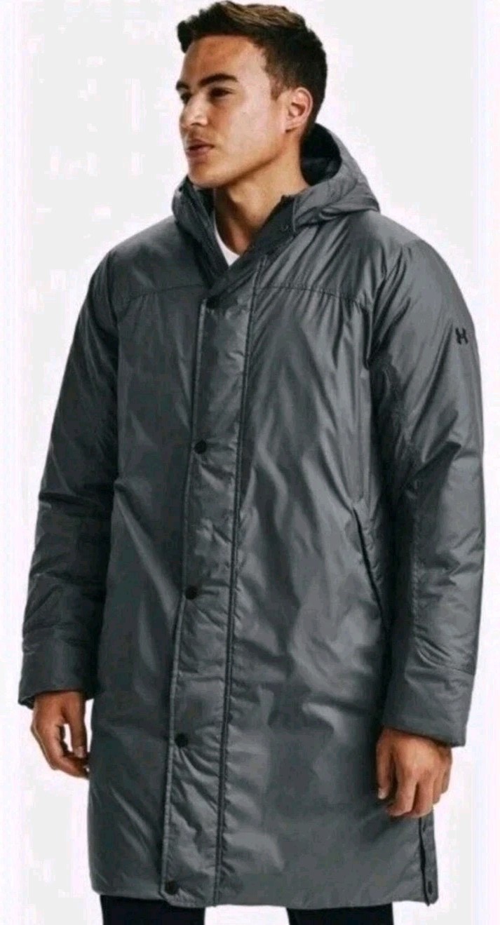 NWT men's XL Under Armour storm Insulated hooded bench coat/jacket 1380869-012