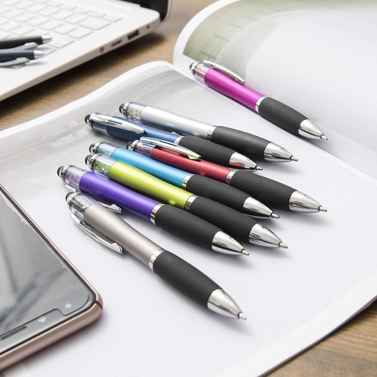 Touch Screen Stylus Pen Set for iPad and Tablets, Medium Point Black Ink