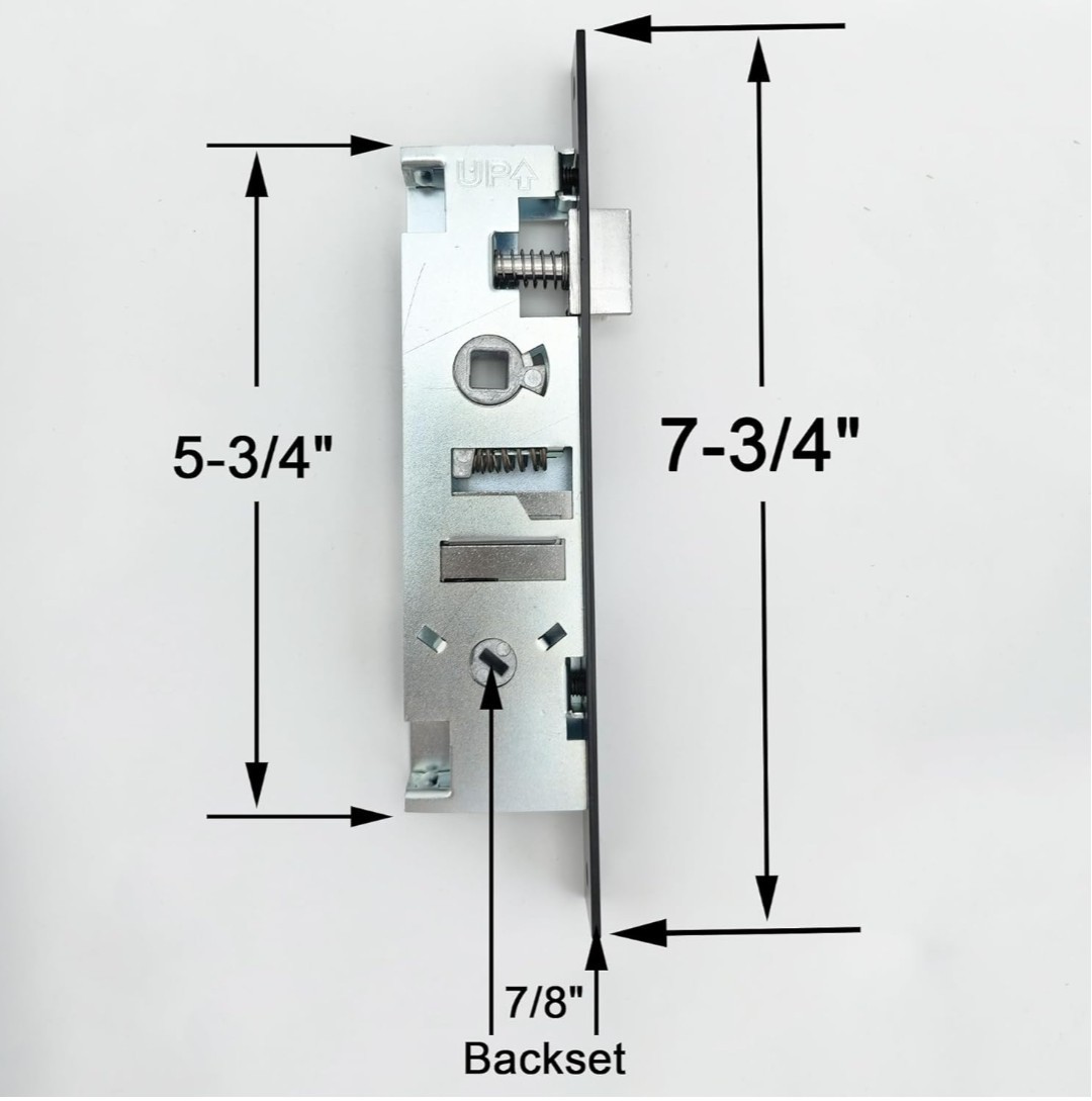 US Flat Slot Storm Door Mortise Lock Body Fits for Older Storm Doors, 5/16" S...